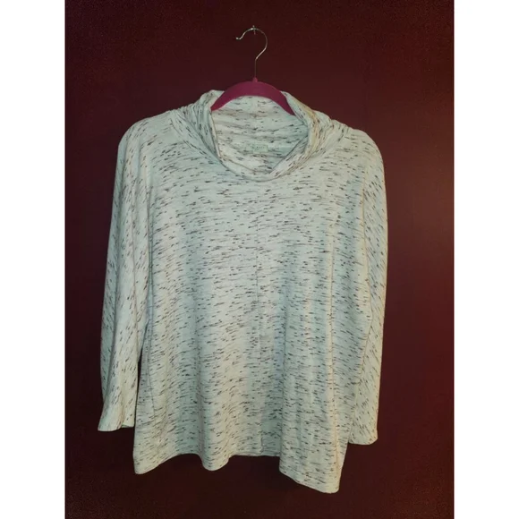 Women's Talbots Cowl Neck Sweater M Off-White Burgundy - Picture 1 of 3